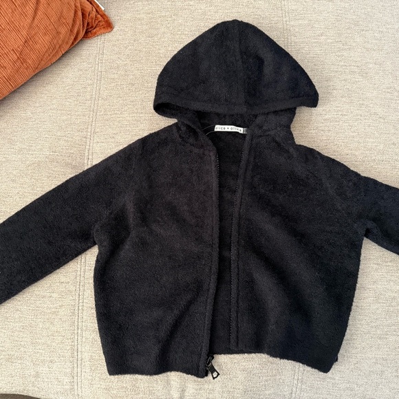 Alice + Olivia Sweaters - Black extra soft and warm zip up sweater, brand new never worn. original tag.